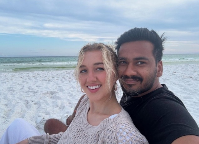 Ankit Rambabu with wife