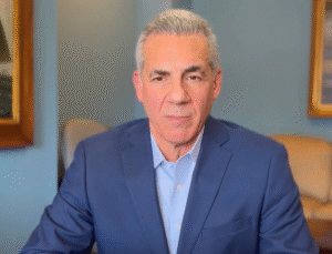 Jack Ciattarelli in a blue suit jacket and light blue shirt inside his office, reflecting his professional journey and leadership — Jack Ciattarelli net worth and career profile